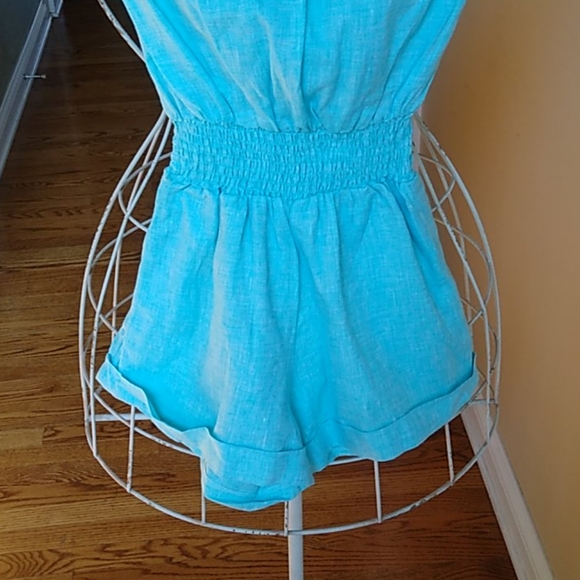 100% Linen Skort Romper - Picture 3 of 14
